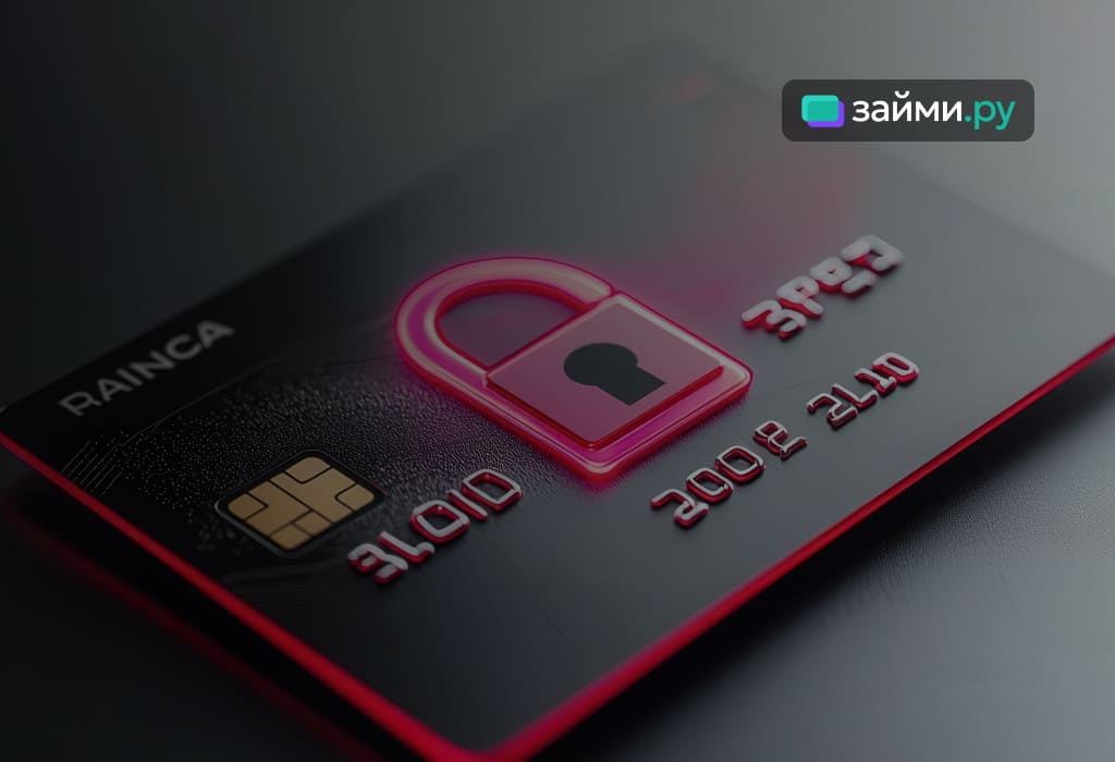 Иллюстрация заблокированной банковской карты Райффайзен Банка